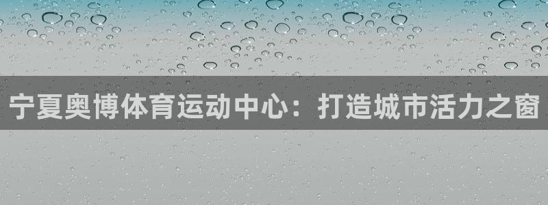 风速体育：宁夏奥博体育运动中心：打造城市活力之窗